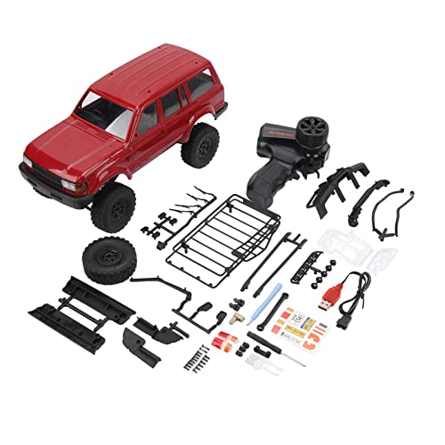 WOHPNLE Crawler RC Auto All Terrain 4WD Off Road Truck Fahrzeug 1/16 2,4 GHz RC Truck Fahrzeug Spielzeug für Kinder (Red) von WOHPNLE