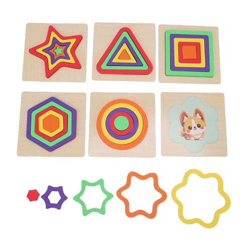 WOHPNLE Holzformpuzzle, geometrisches Sortierspielzeug mit 3D -Blöcken und Kleinkindspiele für frühzeitige Entwicklung von Bildungsfähigkeiten WOHPNLE Holzformpuzzle, geometrisches Sortierspielzeug mit 3D -Blöcken und Kleinkindspiele für frühzeitige Entwicklung von Bildungsfähigkeiten von WOHPNLE