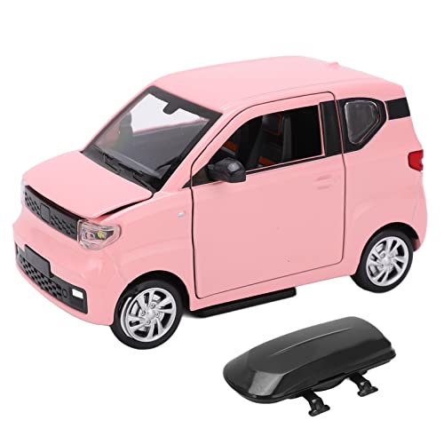 WOHPNLE Mini-EV-Automodell, 1:24, Legierung, Druckguss, Miniatur-Rückziehauto, Spielzeug mit Dachkoffer, Modell für Kinder über 3 Jahre (Pink) von WOHPNLE