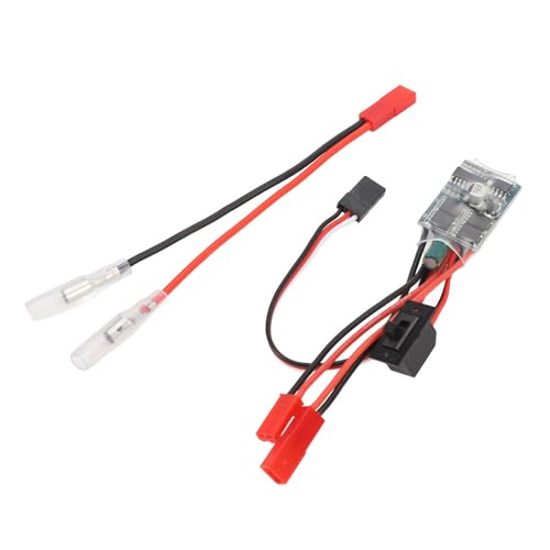 WOHPNLE RC 30A gebürsteter ESC und Adapterkabel 7,4 V 2-Wege gebürsteter elektronischer Geschwindigkeitsregler mit Bremse für 1/16 1/18 1/24 Auto von WOHPNLE