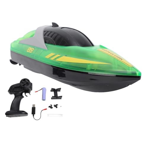 WOHPNLE RC-Boot mit LED-Licht, Hochgeschwindigkeits-Doppelmotor, USB, wasserabweisendes ferngesteuertes Bootsspielzeug für Kinder, Jungen und Mädchen von WOHPNLE