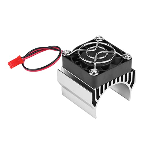 WOHPNLE RC Motor Lüfter Legierung Kühlkörper Kühlkörper, Kühlkörper Mit Lüfter Für 1/10 Elektro RC Auto 540/550/3650 Motor RC Motor Lüfter Kühlkörper(Silver) von WOHPNLE