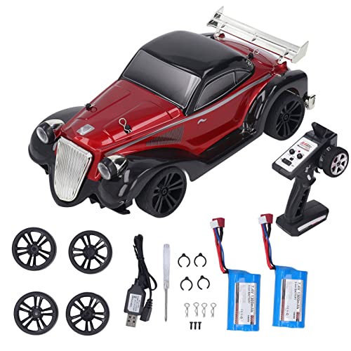 WOHPNLE SCY16302 1:16 elektrisches 4WD-Flachlauf-Driftauto, ferngesteuertes Hochgeschwindigkeits-Driftauto für über 14-Jährige (Red Dual Battery) von WOHPNLE