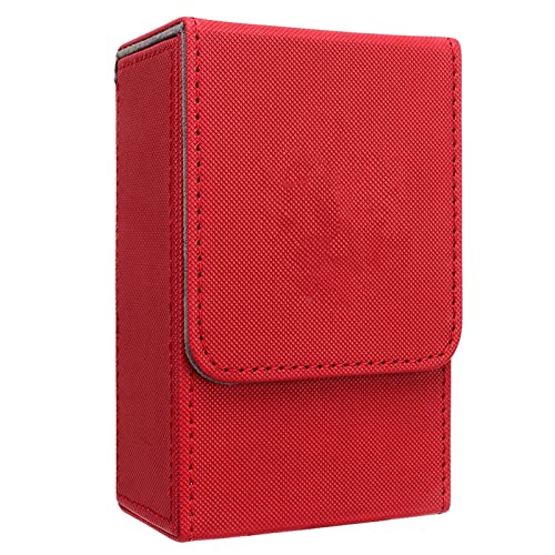 Tarot -Aufbewahrungsbox mit Sun Moon Design großgröße PU Leder Tarot Kartenbox für universelle Standardgröße Tarotkarten (Red) von WOHPNLE