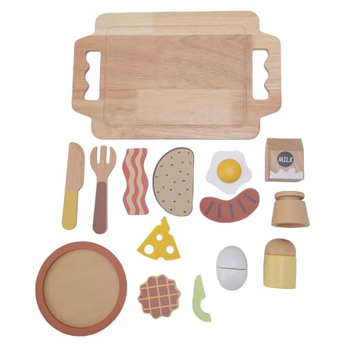 Wohpnle Play Kitchen Accessoires, Holzspiel Cooking Toys Set Play Cooking Set für Kids Kitchen mit falschem Spiel Food Cookware Wohpnle Play Kitchen Accessoires, Holzspiel Cooking Toys Set Play Cooking Set für Kids Kitchen mit falschem Spiel Food Cookware von WOHPNLE