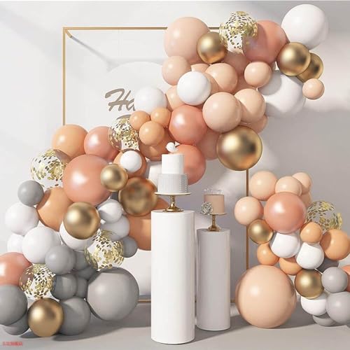 Boho Ballon Bogen staubig Rose Ballongirlande Kit, 125Pcs staubig rosa erröten Rose Gold braun nackt Luftballons Baby Dusche Mädchen Luftballons Party Dekorationen Bachelorette Baby Dusche Lieferanten von WOIRROIP