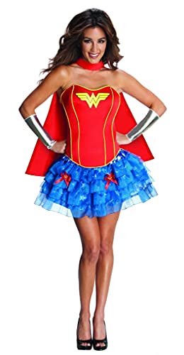 Rubie's 3880560 - Wonder Woman Corset Dress Adult, L, rot von Rubie's