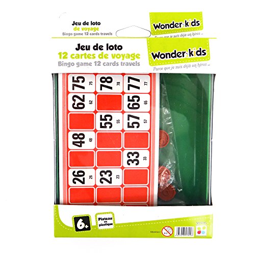 Wonder Kids WDK Partner – a1300365 – Brettspiel – Spiel Reise Loto 12 Karten von WONDERKIDS