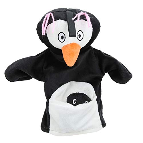 Fingerpuppenspielzeug hell Bunte tierische Handpuppe für Baby -Geschichtenerzählen und Spielzeit (Black and White Penguins) von WONZHEC