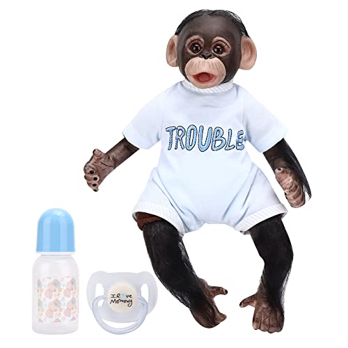 WONZHEC Affen Orang -Utan Simulation Doll Silikon Baby Spielzeugkollektion Blau 15.75 Zoll für Kinder von WONZHEC