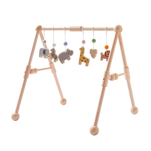 WONZHEC Holz-Spielbogen für Babys | Baby-Gym | Holz-Spieltrapeze Schaukel Trapeze Holz-Spieltrapeze Spielbogen für Babys - Steppe-Serie von WONZHEC