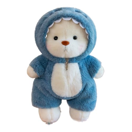 WONZHEC Interaktiver Anzieh-Teddybär Plüschtier (40 cm) | Abnehmbare Kleidung | Kreatives Geschenk für Jungen & Mädchen von WONZHEC