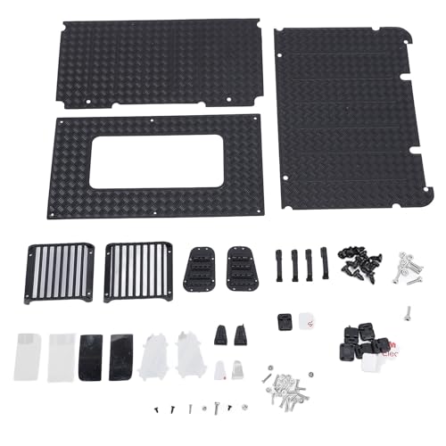 WONZHEC RC Crawler Car Accessoires Dekorative Metallplastik Plastik vordere Leuchtbedeckung GRILLES Set für RC Crawler von WONZHEC