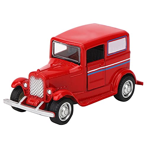 WONZHEC Vintage Alloy Car Toy Children Kinder Kinder zurückziehen Fahrzeug Spielzeug für die Sammlung Schönes Aussehen blau rot (Rot) von WONZHEC