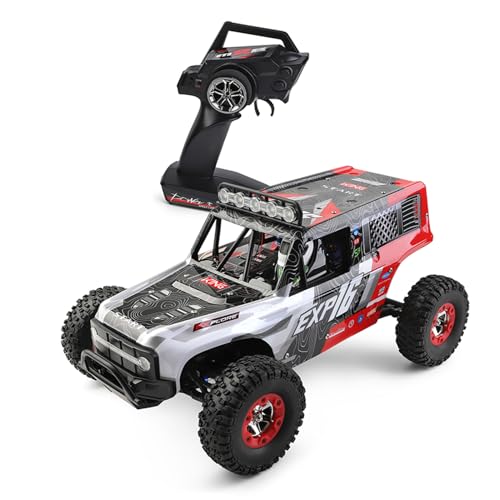 WONZHEC Wltoys Fernbedienungsauto, 1:12 4WD Off Straße Crawler Fahrzeug mit LED -Leuchten 2 wiederaufladbare Batterien Elektrisches Spielzeuggeschenk für Jungen Mädchen, Grün (-1) von WONZHEC