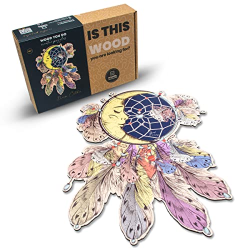 WOOD YOU DO Holzpuzzle Pflanzenmotiv Holzpuzzle Für Erwachsene Wooden Puzzle Holzpuzzles Perfekt Geschenkidee für Erwachsene 240 Teile, 40x29cm (Dreamcatcher, A3, XL) von WOOD YOU DO