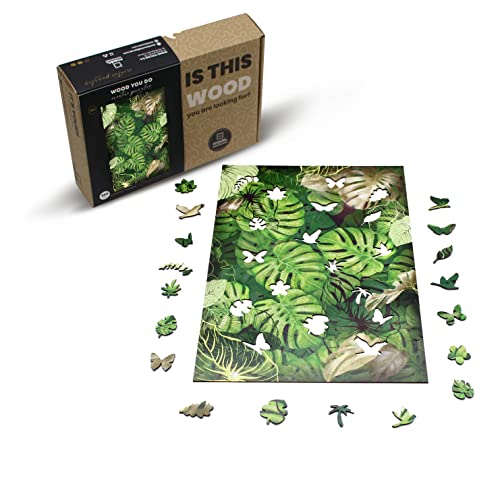 WOOD YOU DO Holzpuzzle Pflanzenmotiv Holzpuzzle Für Erwachsene Wooden Puzzle Holzpuzzles Perfekt Geschenkidee für Erwachsene 320 Teile, 41x28cm (Great Monstera, A3, XL) von WOOD YOU DO