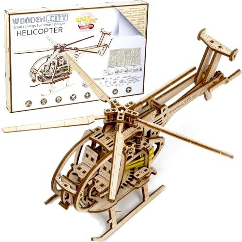 WOODEN.CITY 3D Puzzle Holzpuzzle Erwachsene - Mechanisches Modell zum Bauen - Helikopter - Laserschnitt Technologie - DIY Hobby Geschenk WOODEN.CITY 3D Puzzle Holzpuzzle Erwachsene - Mechanisches Modell zum Bauen - Helikopter - Laserschnitt Technologie - DIY Hobby Geschenk von WOODEN.CITY