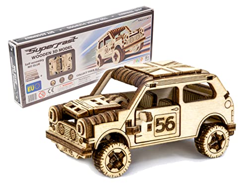 WOODEN.CITY MB-007 Holzmodelle, Rallye-Auto 1 von WOODEN.CITY