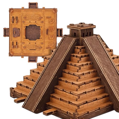 WOODEN.CITY Maya-Pyramiden Clue Box - Einzigartige Rätselbox | Escape Room Herausforderung | Handgefertigt in der EU von WOODEN.CITY