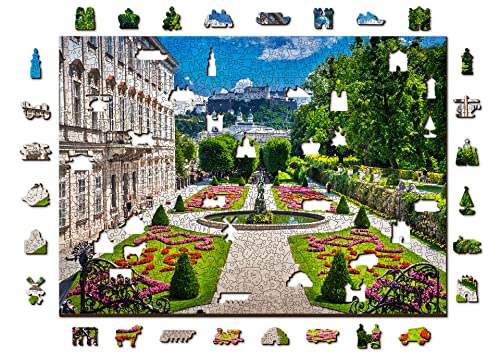 Wooden.City Holzpuzzle 1000 +10 Teile - Schloss Mirabell - Erwachsene Kinder Tierpuzzle - Bunt Einzigartige Tierform - Haus Dekoration - Geschenk Lernspielzeug - Tolles Spielzeug - 51,9 x 37,5 cm von WOODEN.CITY