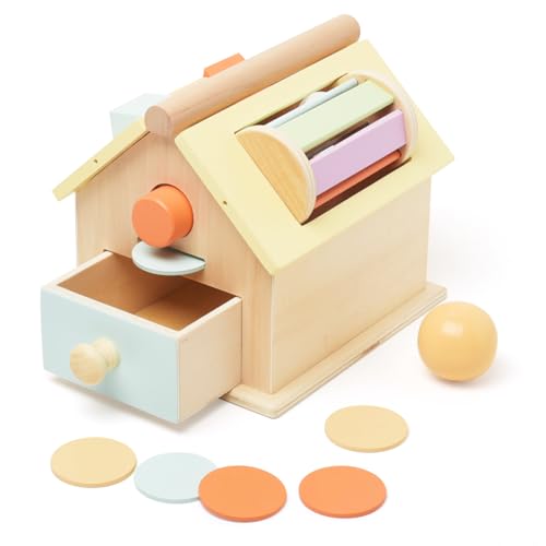 WOODENFUN Holz 4-in-1 Kinder Montessori Spielzeughaus Trommel, Farbklassifizierung, Form Klassifikation Aufbewahrungsbox für Kinder 3+ Jahre alt WOODENFUN Holz 4-in-1 Kinder Montessori Spielzeughaus Trommel, Farbklassifizierung, Form Klassifikation Aufbewahrungsbox für Kinder 3+ Jahre alt von WOODENFUN