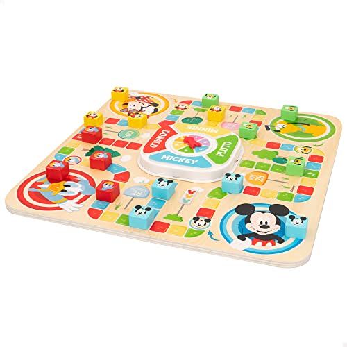 WOOMAX 48735 Disney Tischset Holz 2in1 4A, Minnie Brettspiele, Mehrfarbig, M von WOOMAX