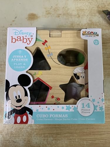 WOOMAX - Cubo 13 piezas encajables madera Disney baby (ColorBaby 48717) von WOOMAX