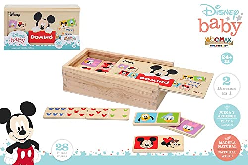 WOOMAX - Domino de madera Mickey y Minnie Disney baby (ColorBaby 48718) von WOOMAX