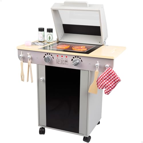 WOOMAX Teamson Kids 85399 Holzgrill für Jungen und Mädchen, Kinderküchen, Spielzeuggrills von WOOMAX