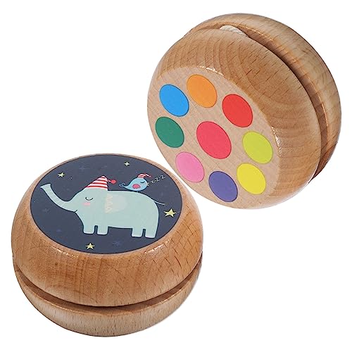 WOONEKY Yoyo-Bälle 2er-Pack Jo-Jo-Spielzeug aus Holz für Jungen und Mädchen Unisex-Fingerspitzenball pädagogische Partygeschenke von WOONEKY