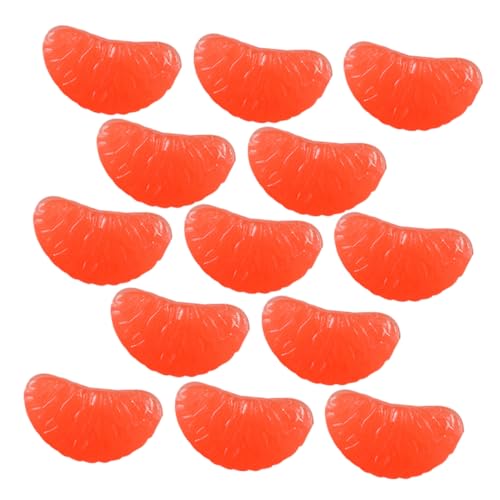 32St Grapefruit-Segment bastel Materialien gemüseausstecher DIY-Charms dur-schmuck Decor orangefarbene Verzierungen kleine orangefarbene Anhänger Miniatur-Orange-Dekor PVC rot WOONEKY von WOONEKY