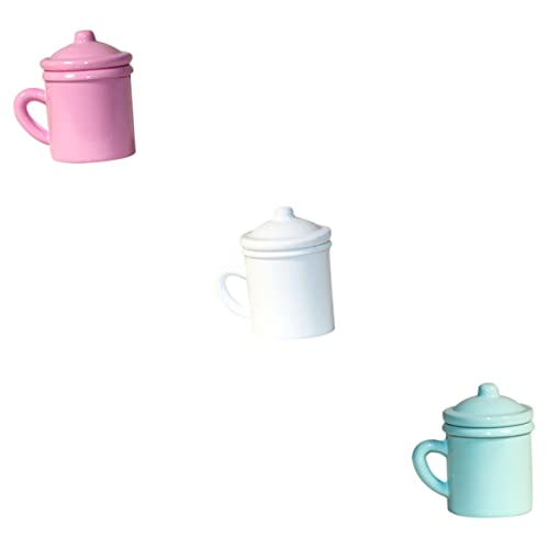 3St Mini-Tasse Puppenessen Kinder Mini-Spielzeug Miniatur Puppenzubehör Mini-Kaffeetasse Badezimmer Dekoration badezimmerdekorationen Mini-Cup-Modell Puppenbecher Legierung WOONEKY von WOONEKY