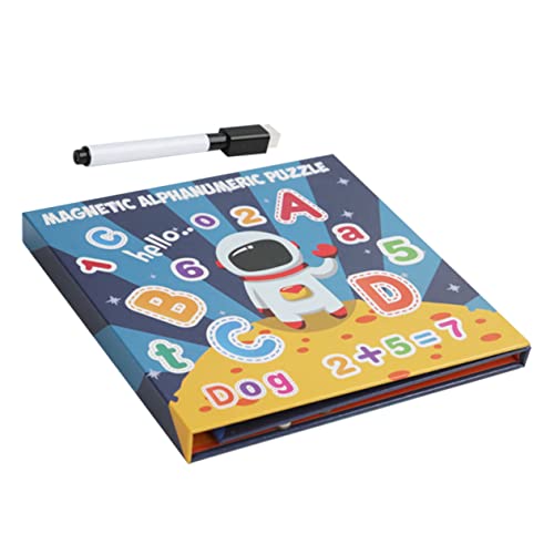 WOONEKY 1 Satz Alphabet-Puzzle-Buch Kinder Rätsel Zahlenspielzeug Bücher Für Kleinkinder Rätsel Für Kleinkinder Magnetische Puzzles Für Kinder Buch Für Kinder Kinderrätsel Papier von WOONEKY