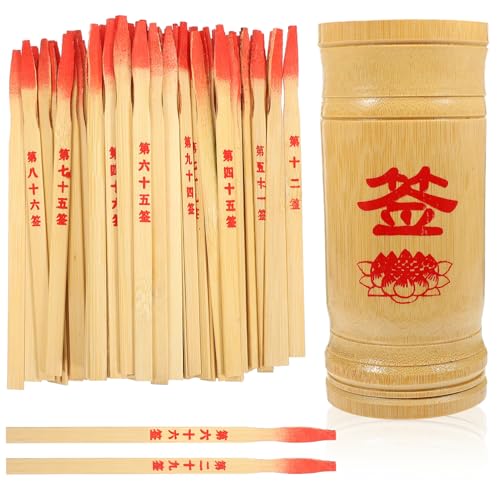 WOONEKY 1 Satz Bambus Glücksstäbchen mit Eimer Traditionelle Chinesische Wahrsage Props für Divination und Glück Praktisch Tragbar für Familienfeiern und Besondere Anlässe WOONEKY 1 Satz Bambus Glücksstäbchen mit Eimer Traditionelle Chinesische Wahrsage Props für Divination und Glück Praktisch Tragbar für Familienfeiern und Besondere Anlässe von WOONEKY
