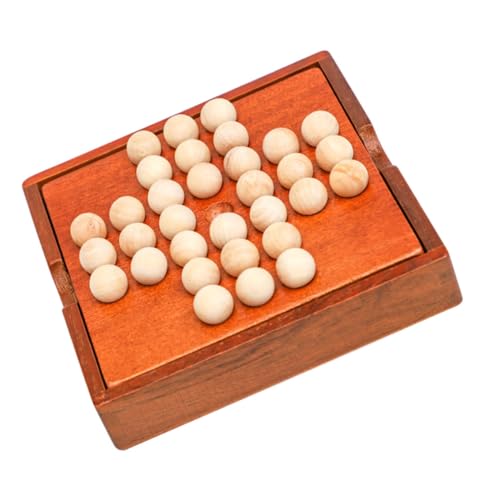 WOONEKY 1 Satz Einzelnes Edles Schach Desktop-Spielzeug Schach Mit Freunden Tischspiele Für Kinder Schachbrett Spielzeug Klassisches Spielzeug Hölzern Brown von WOONEKY