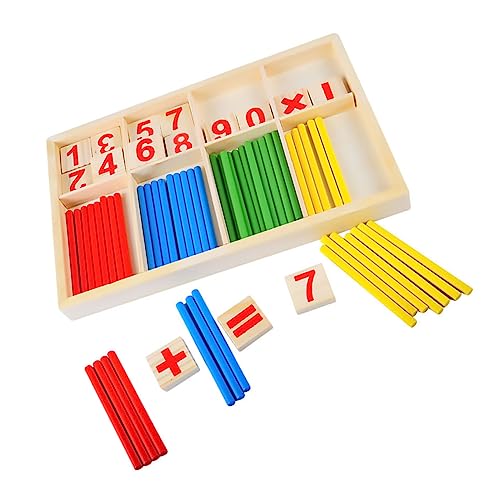 WOONEKY 1 Satz Rechenstäbe Für Kinder Pädagogisches Lernspielzeug Zur Intelligenzentwicklung Ideales Spielzeug Für Rollenspiele Fördert Spielerisch Das Lernen Von Zahlen Und Mathe von WOONEKY