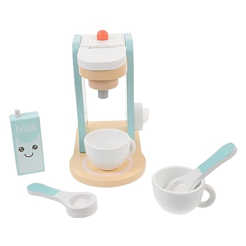 WOONEKY 1 Satz Simulationsbackofen-brotmaschine Kleines Kaffeemaschinenspielzeug Puppenhaus Spielzeug Kinder Kaffeemaschine Spielzeug Kaffeemaschine Spielzeug Kit Kinderaccessoire Hölzern von WOONEKY