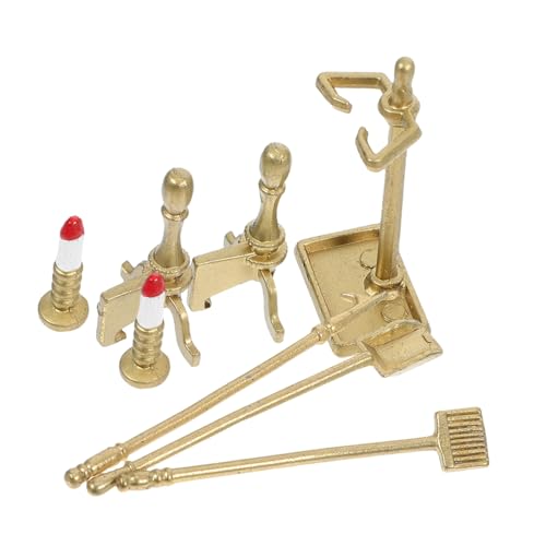 WOONEKY Puppenhaus Zubehörset 1:12 Kleiner Kamin mit Feuerwerkzeug Kerzenhalter und Schaufel Kreatives Puppenhaus Accessoire für Kinder Lehrreich und Fantasievoll WOONEKY Puppenhaus Zubehörset 1:12 Kleiner Kamin mit Feuerwerkzeug Kerzenhalter und Schaufel Kreatives Puppenhaus Accessoire für Kinder Lehrreich und Fantasievoll von WOONEKY