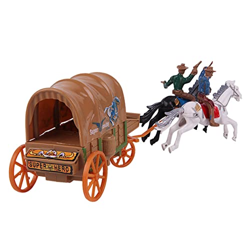 WOONEKY 1 Satz Western-Cowboy-Figur westliches Bauernhof-Geburtstagsdekorationen Cowboy- Cowboys sammlerstücke Horse Toy Action-Figuren-Spielset Mikromodelle Plastik von WOONEKY