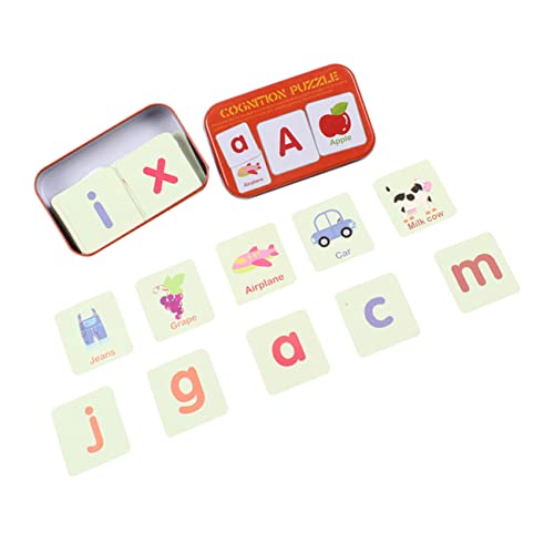 WOONEKY 1 Set 56 Teiliges Alphabetisierungs Puzzle Spielzeug Kinderspielzeug Kinderspielzeug Kinder Puzzles Alphabetisierungsspielzeug Kognitives Lernspielzeug Für Kinder Frühes von WOONEKY