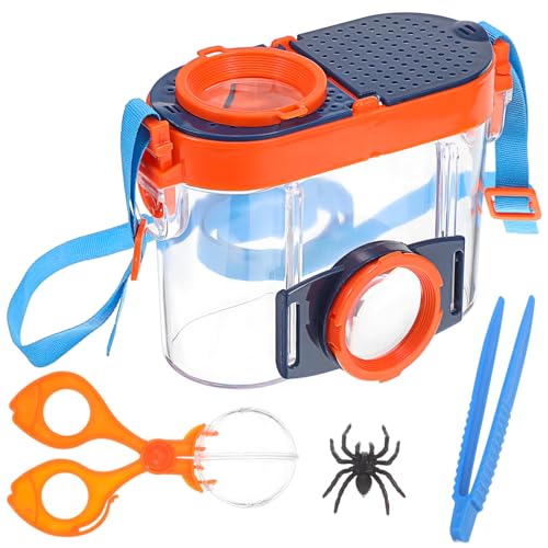 WOONEKY 1 Set Box Beobachtungsbox Critter Cage Viewer Catcher Mit Werkzeug Kinder Fangwerkzeug Mini Schmetterling Habitat Käfig Pinzette Kinder Habitat Kunststoff von WOONEKY