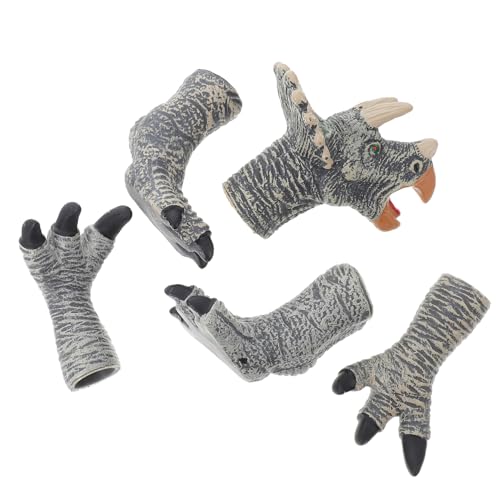 WOONEKY 1 Set Dinosaurier Fingerpuppen Spielzeug Dinosaurier Handpuppen Zoo Freunde Handpuppe Puppenspielzeug Kinderbad Fingerpuppen Tyrannosaurus Handpuppe Tier Handpuppen von WOONEKY