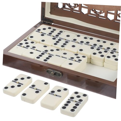 WOONEKY Antikes Domino Set Mit Tragetasche Klassisches Reisespiel Für Geselligkeit Und Unterhaltung Ideales Für Feiern Und Besondere Anlässe von WOONEKY