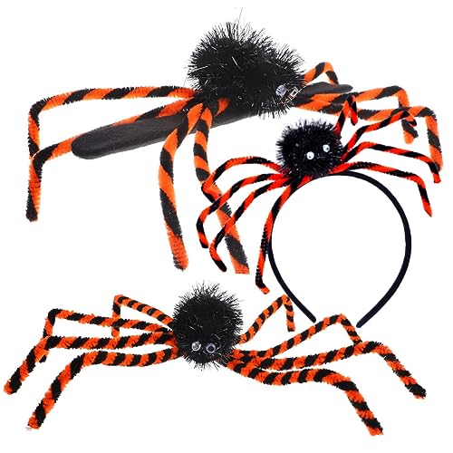 WOONEKY 1 Set Eisenbleche Stoff Halloween Dekorationen Halloween Slap Halloween Spinne Haarspangen Eisendraht Festivals Armbänder von WOONEKY