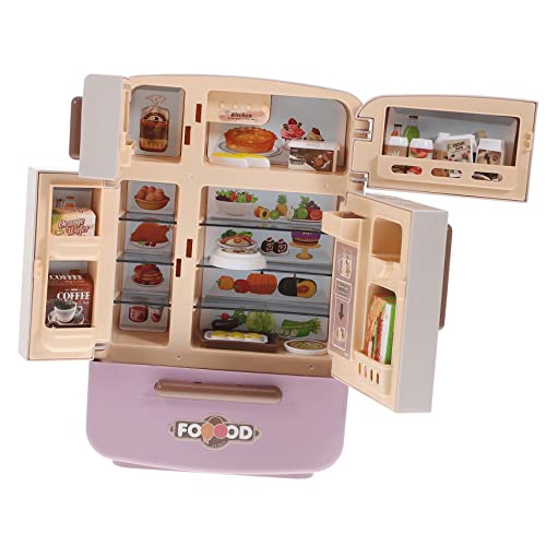 WOONEKY 1 Set Küche Simulation Kühlschrank Mini-Kühlschrank Kinder Mini-Kühlschrank Mini-Zubehör Puppenhaus-Zubehör Mini-Küchenmöbel Lebensmittelspielzeug Miniatur-Puppenhaus Aus von WOONEKY