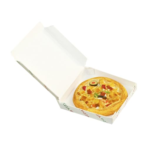 WOONEKY Puppenhaus Miniatur Pizza Set mit Box künstliche Pizza für Home Decor von WOONEKY