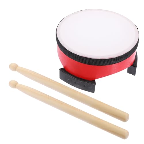 WOONEKY 1 Set Musik Bodentrommeln Musikinstrument Spielzeug Schlaginstrument Spielzeug Rotes Schlaginstrument Kunstleder Holz von WOONEKY