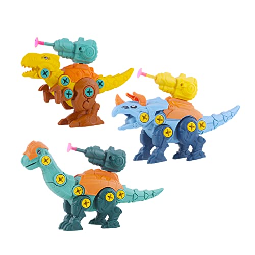 WOONEKY 1 Set Dinosaurier Zum Zusammenbauen Abnehmbares Dinosaurier Für Fördert Intelligenz Und Kreativität Inklusive Triceratops Und Brachiosaurus Ideal Für Spielerisches von WOONEKY