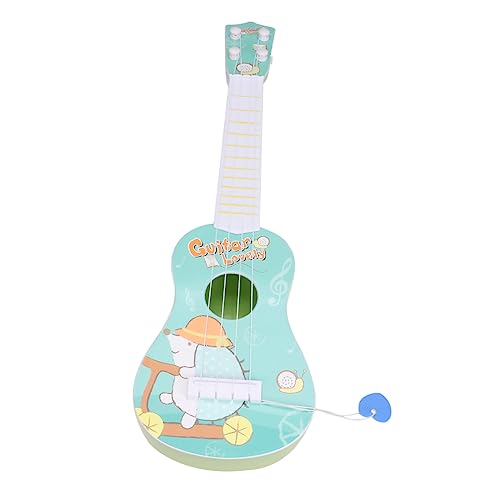 WOONEKY 1 Stück 4 Saiten Mini-Gitarre Musikspielzeuggitarre Kinderspielzeug Ukulele Kinder Gitarre Spielzeug Saiten Gitarre Spielzeug Akustikgitarre mit Igelmuster Blue von WOONEKY